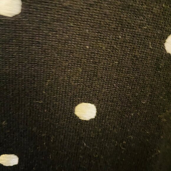 Charter Club Womens Cardigan Sweater Black White Polka Dot Size Large - Picture 6 of 8